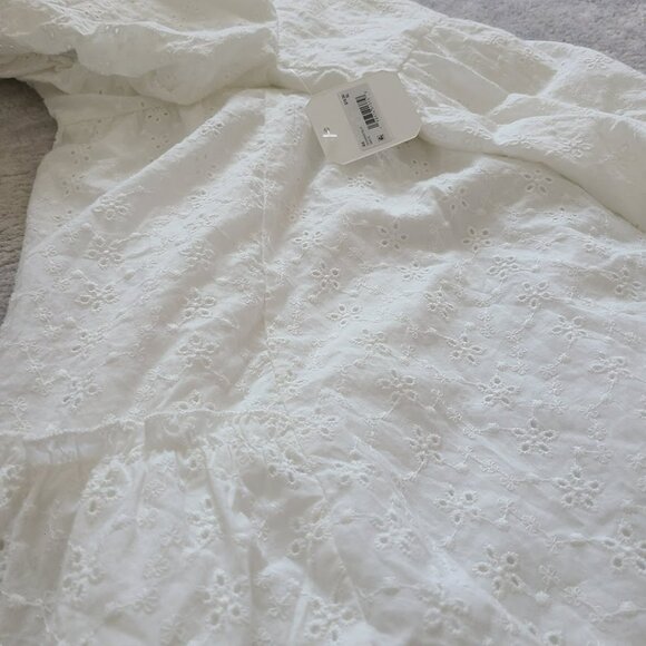 Altar’d State White Eyelet Milkmaid Dress Women's Size XL - Picture 11 of 14